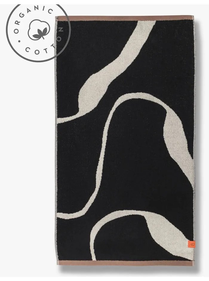 Čiernobiele uteráky v súprave 2 ks z Bio bavlny 50x90 cm Nova Arte – Mette Ditmer Denmark
