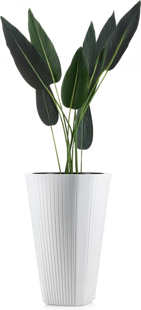 PLASTOVÝ KVETINÁČ MORA 39X61 CM BIELA