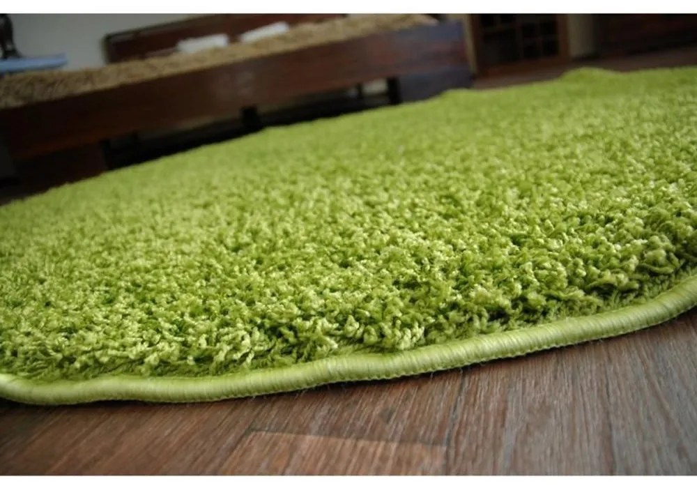 Kusový koberec Shaggy Roy zelený kruh 200cm