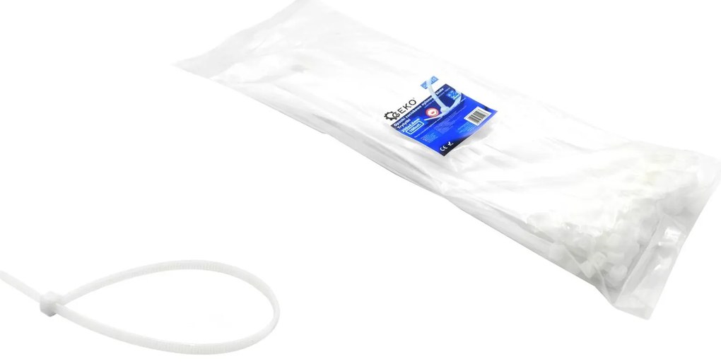 Geko Sťahovacie pásky 400x7,6mm WHITE