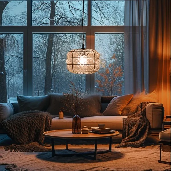 SIRU - Luster na lanku TERRA 1xE27/60W/230V čierna/číra benátske sklo