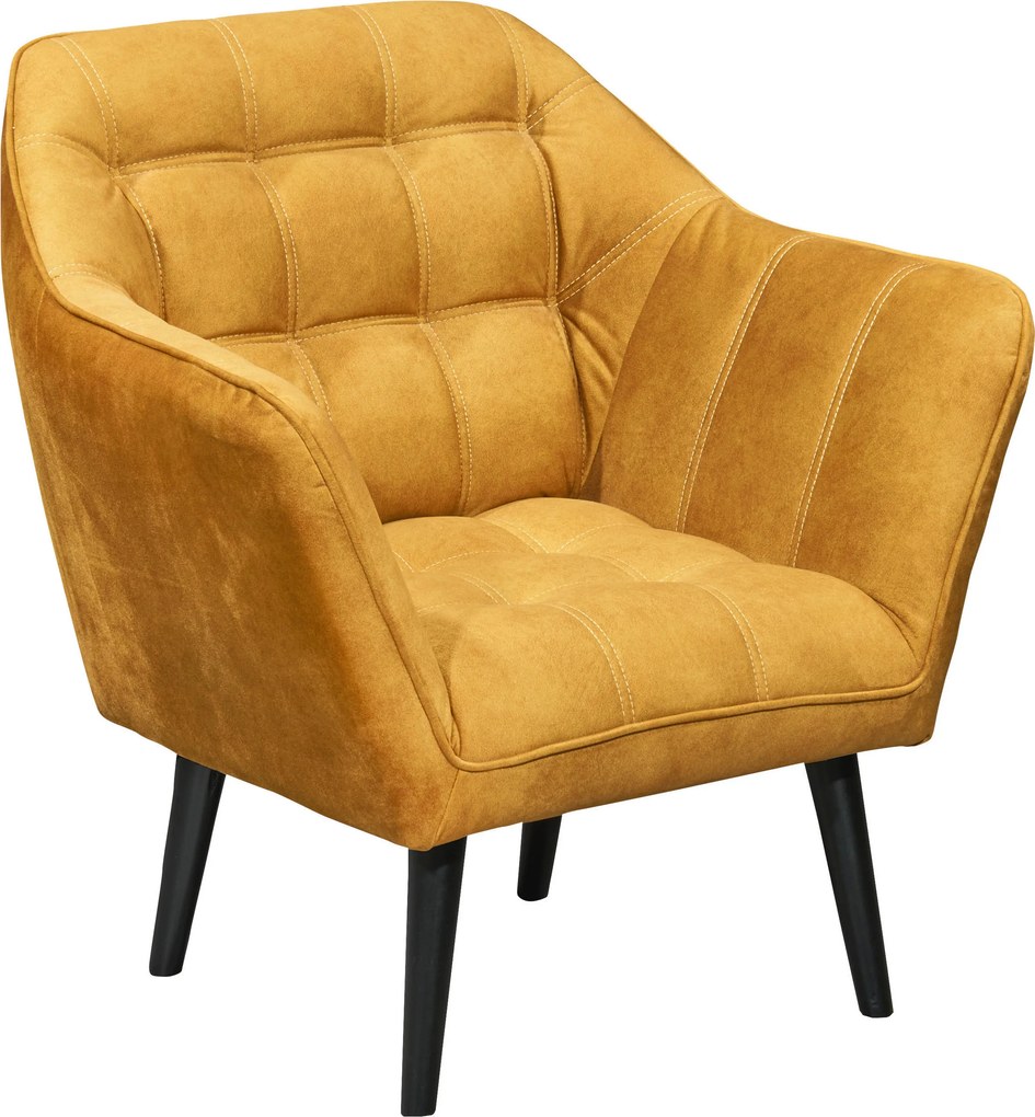 XXXLutz KOKTAILOVÉ KRESLO, textil, kompozitné drevo, žltá MID.YOU - Kreslá - 002220053004