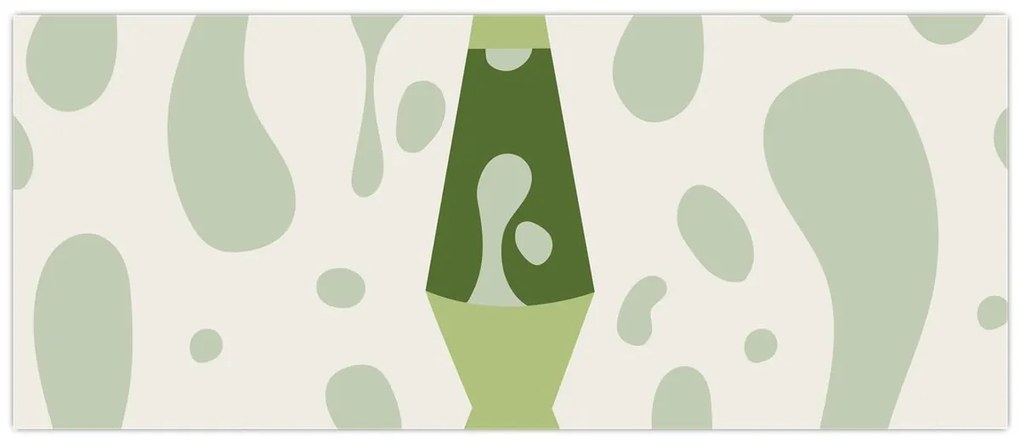 Obraz - Hippies, lávová lampa (120x50 cm)
