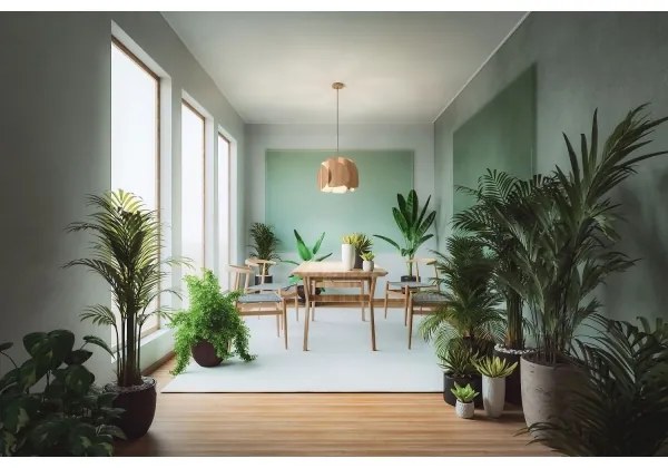 Fabas Luce 3672-40-132 - Luster na lanku PEVERO 1xE27/40W/230V drevo