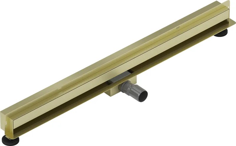 Mexen Flat Wall, sprchový žľab na stenu 2v1, 90 cm, zlatá matná, 1A30090