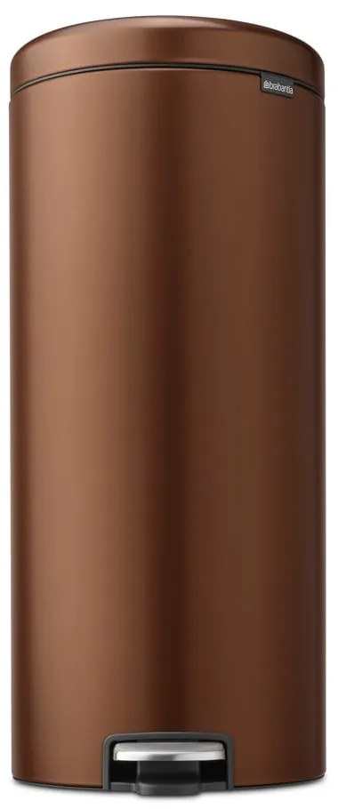 Nášľapný oceľový odpadkový kôš v bronzovej farbe 30 l NewIcon – Brabantia