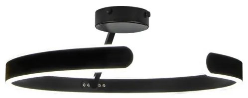 LED Stmievateľný prisadený luster LED/72W/230V 3000-6500K čierna + diaľkové ovládanie