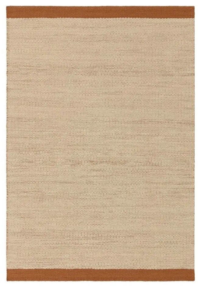 Krémový/terakotový ručne tkaný vlnený koberec 160x230 cm Lima Rust – Asiatic Carpets