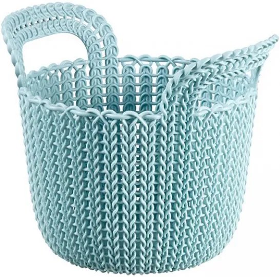 kulatý košík KNIT 3L - sv. modrá