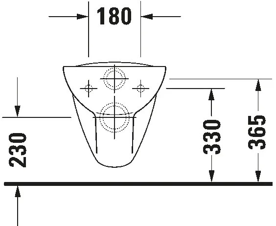 Duravit 25350900002 - Závesné WC D-CODE, keramika, lesklá biela