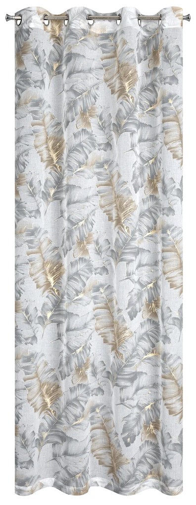 ZÁVES NA KRÚŽKOCH LAYLA 140X250 CM VZOROVANÁ