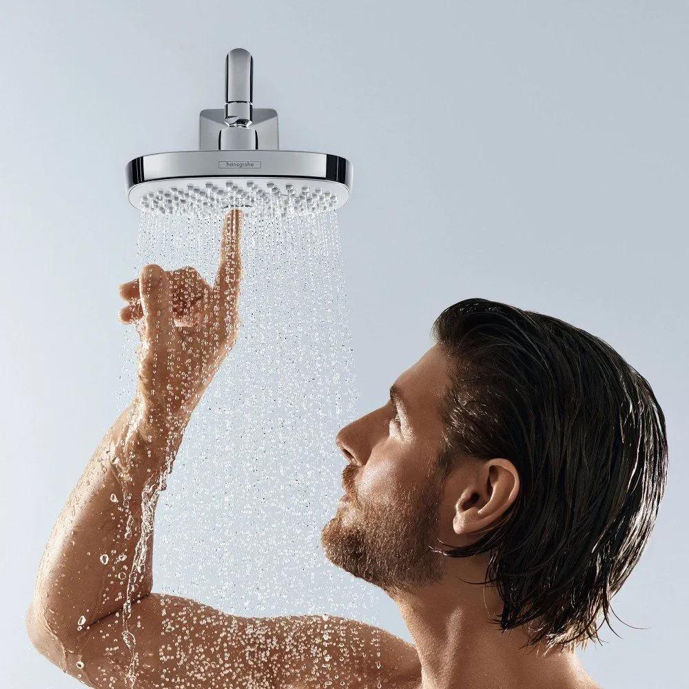 HANSGROHE Croma Select E horná sprcha 2jet EcoSmart, 187 x 187 mm, biela/chróm, 26528400