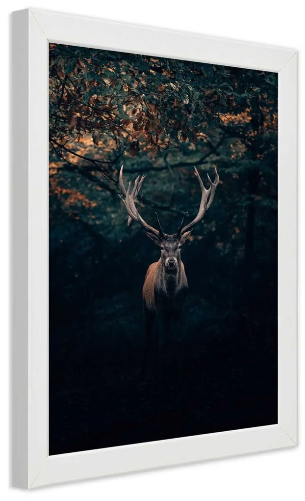 Gario Plagát Jeleň v kríkoch Farba rámu: Bez rámu, Rozmery: 40 x 60 cm