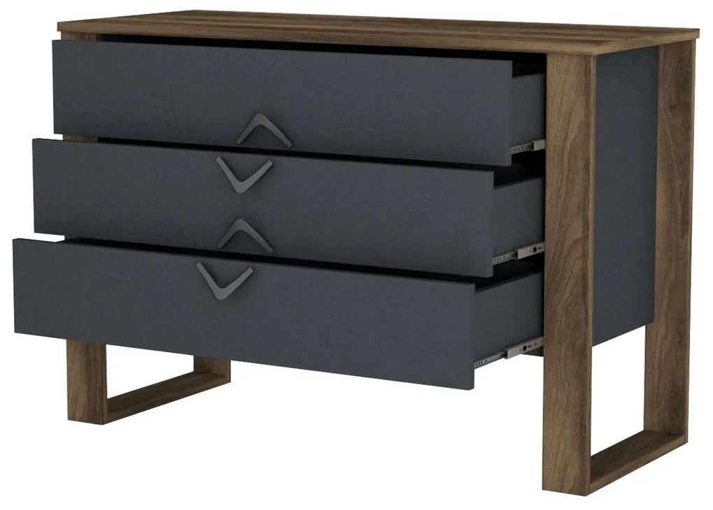 Komoda Bumerang Anthracite and Walnut