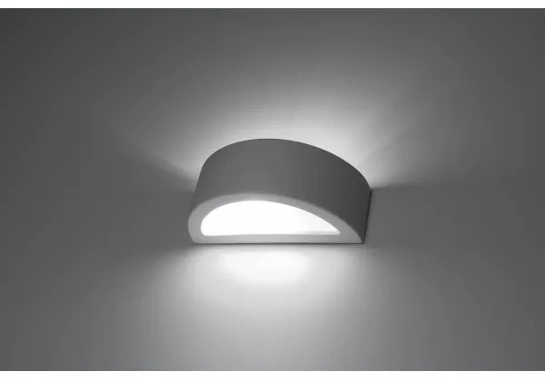 Sollux SL.1459 - Nástenné svietidlo ATENA 1xE27/15W/230V 30 cm biela