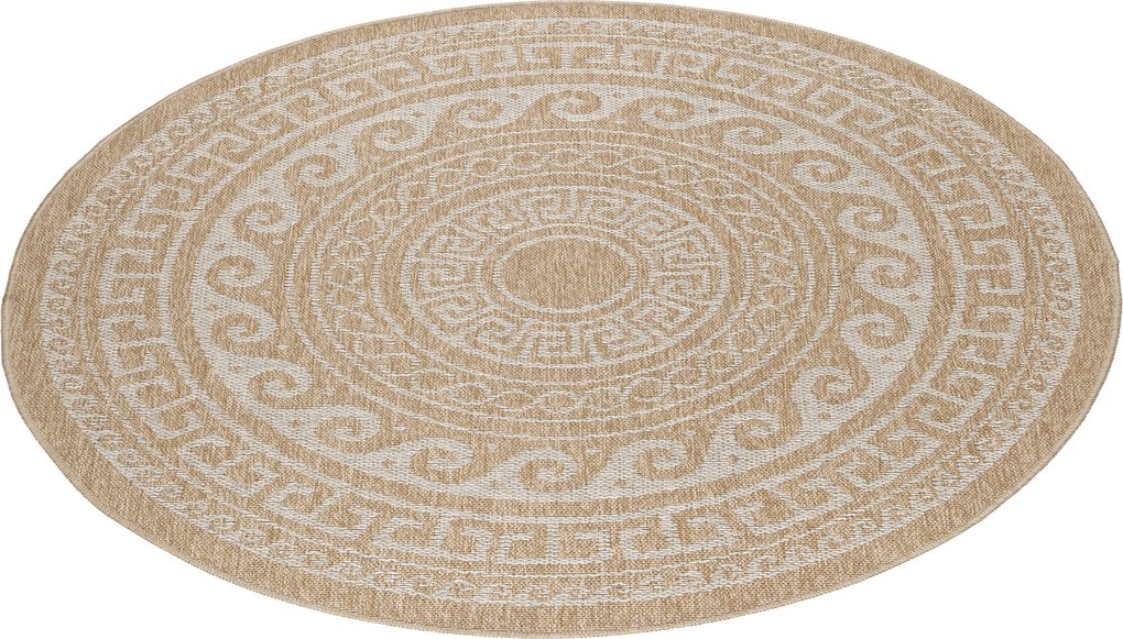 Ayyildiz, Kusový koberec Comilla 887 Beige kruh, 80x80 (priemer) kruh, béžová, chodba / predsieň