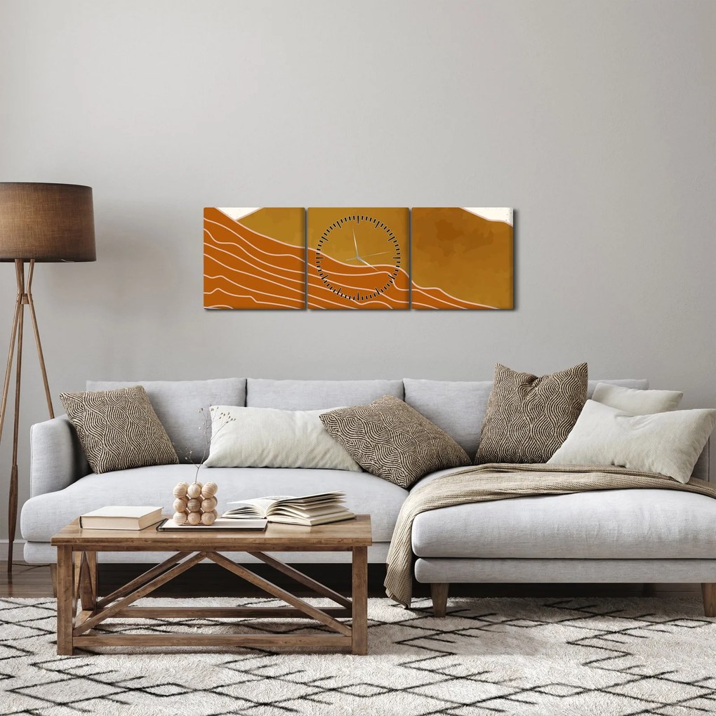 Obraz - Spacefrog design hory N⁰1 (s hodinami) (90x30 cm)