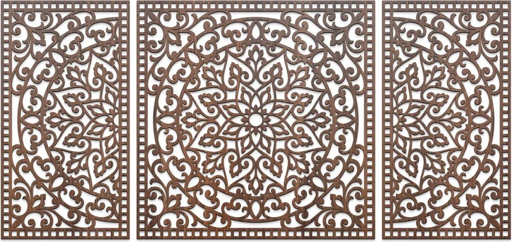 Drevená nástenná dekorácia Mandala | FLORIA: HDF - Javor 105 x 50 cm 4713-112978 HDF0514-B