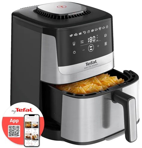 Teplovzdušná fritéza Tefal Easy Fry Silence EY552DE0 Nerezová/Čierna