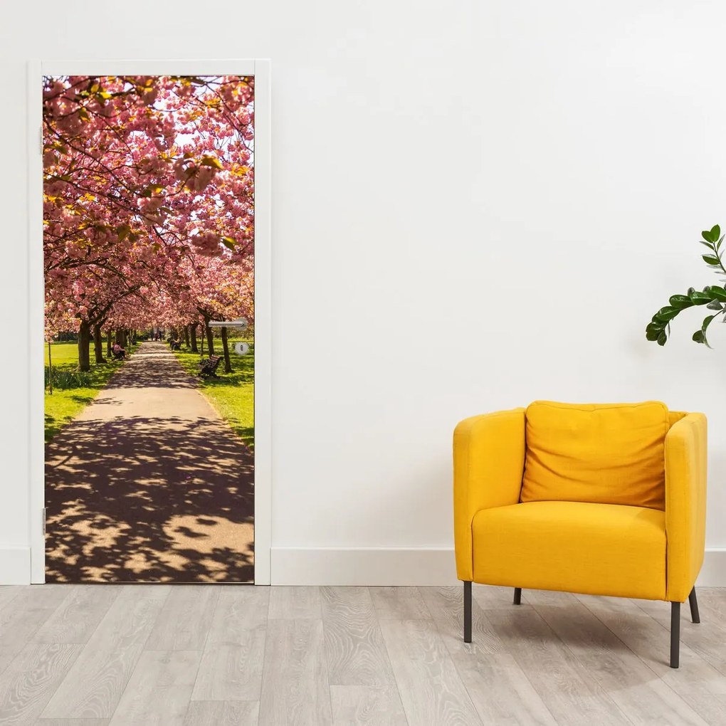 Fototapeta na dvere - Sad čerešní (95x205cm)