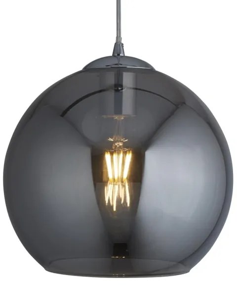 Searchlight 1621SM - Luster na lanku BALL 1xE27/60W/230V strieborná