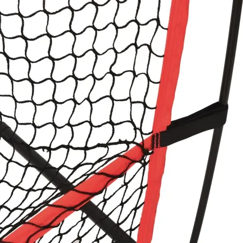 vidaXL Prenosná baseballová sieť čiernočervená 215x107x216cm polyester-