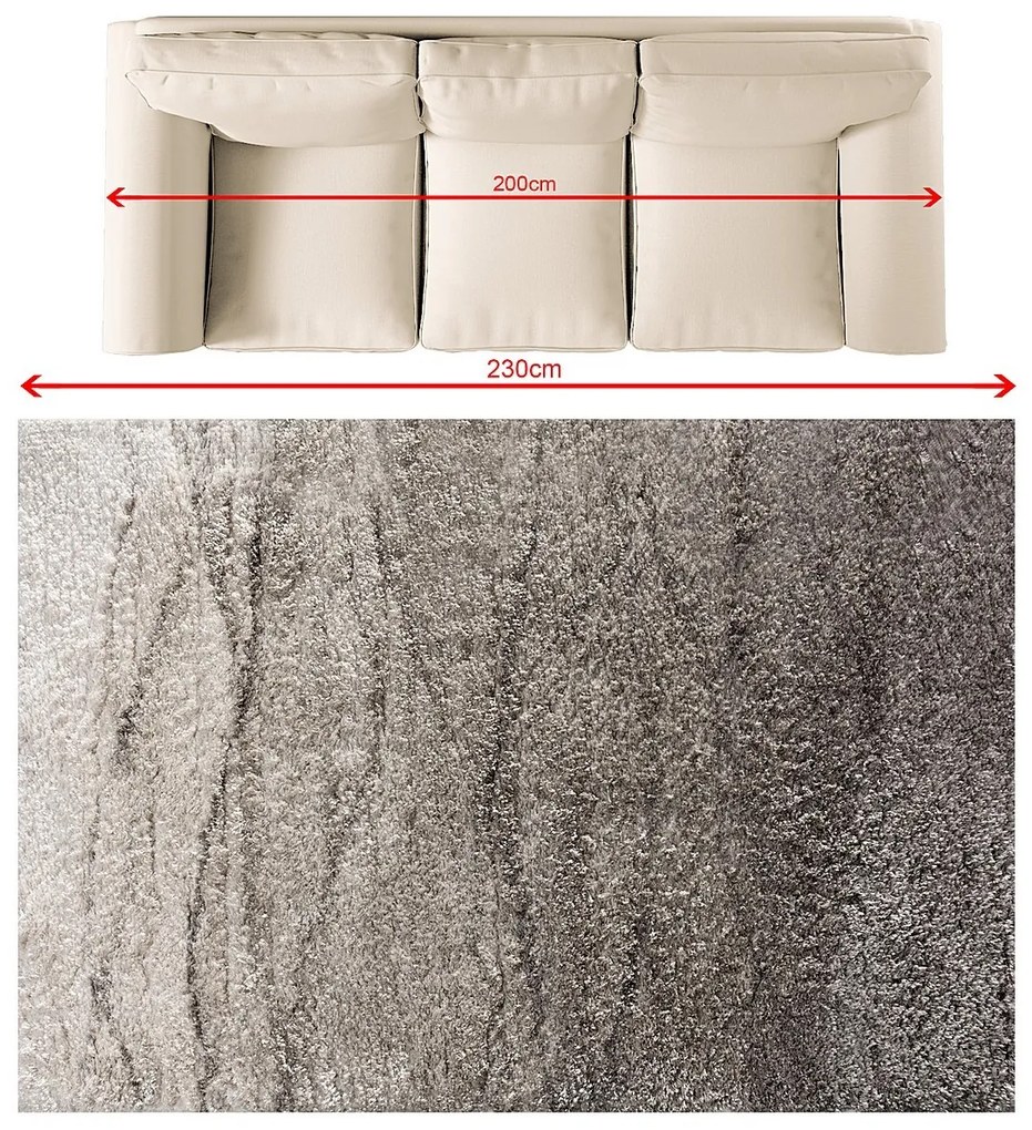 Koberec Reflection taupe gradient 160x230 cm