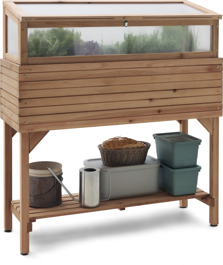 Vyvýšený záhon s nadstavcom na parenisko