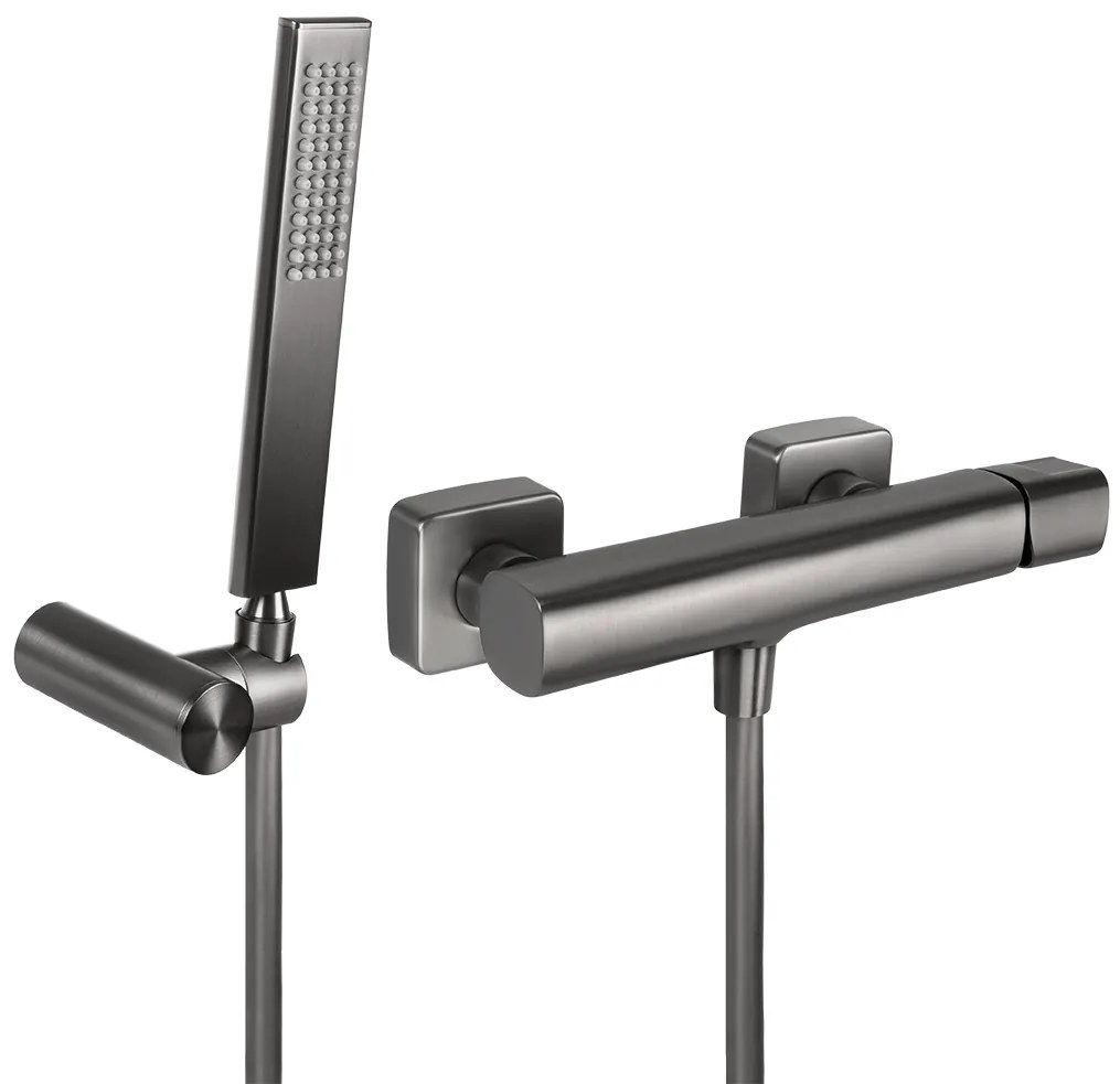 Laveo Tores, sprchová batéria s ručnou bodovou sprchovou súpravou, grafitová, LAV-BVT_941D