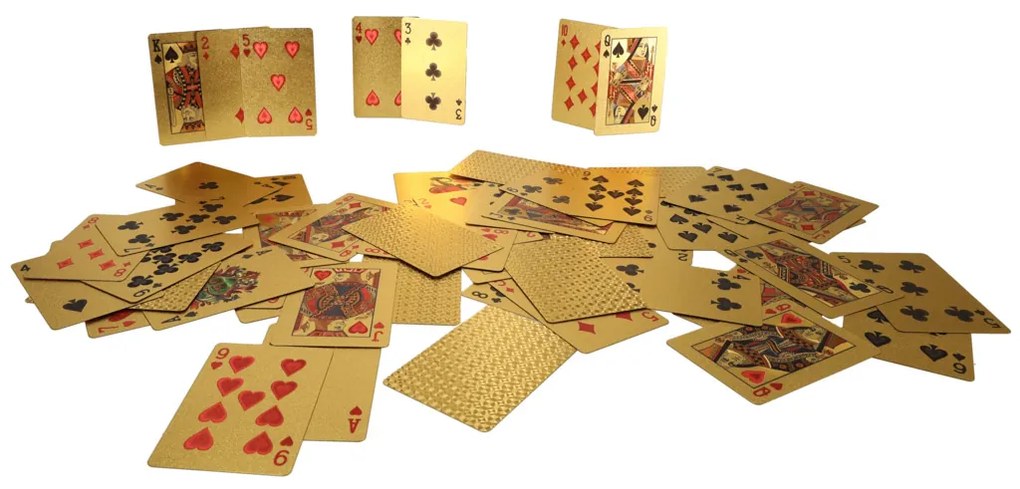 KIK Zlaté plastové hracie karty
