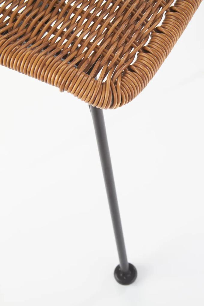 Záhradná stolička K407 - prírodná / čierna