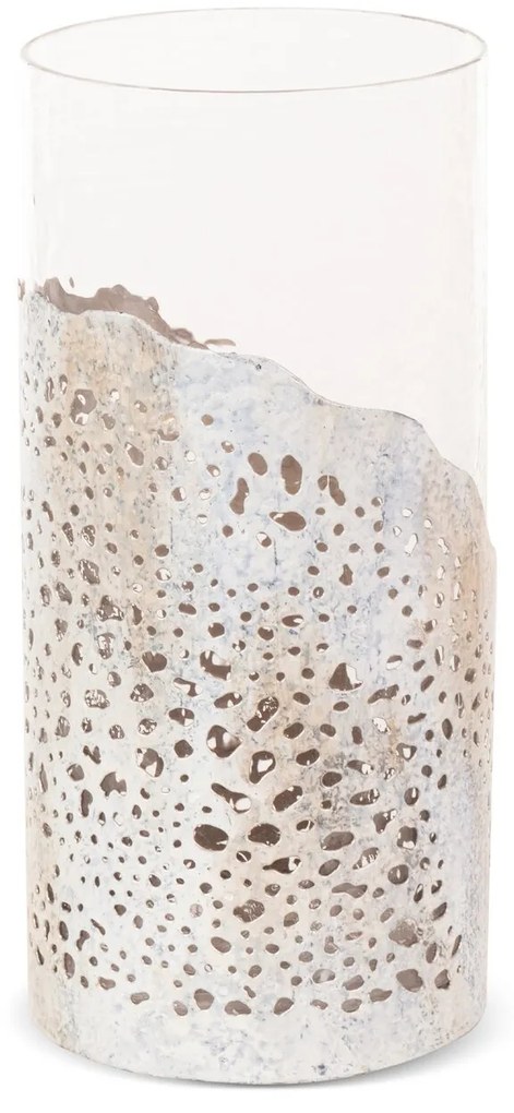 SKLENENÝ SVIETNIK DIMON (01) (FI) 13X27 CM VIACFAREBNÁ