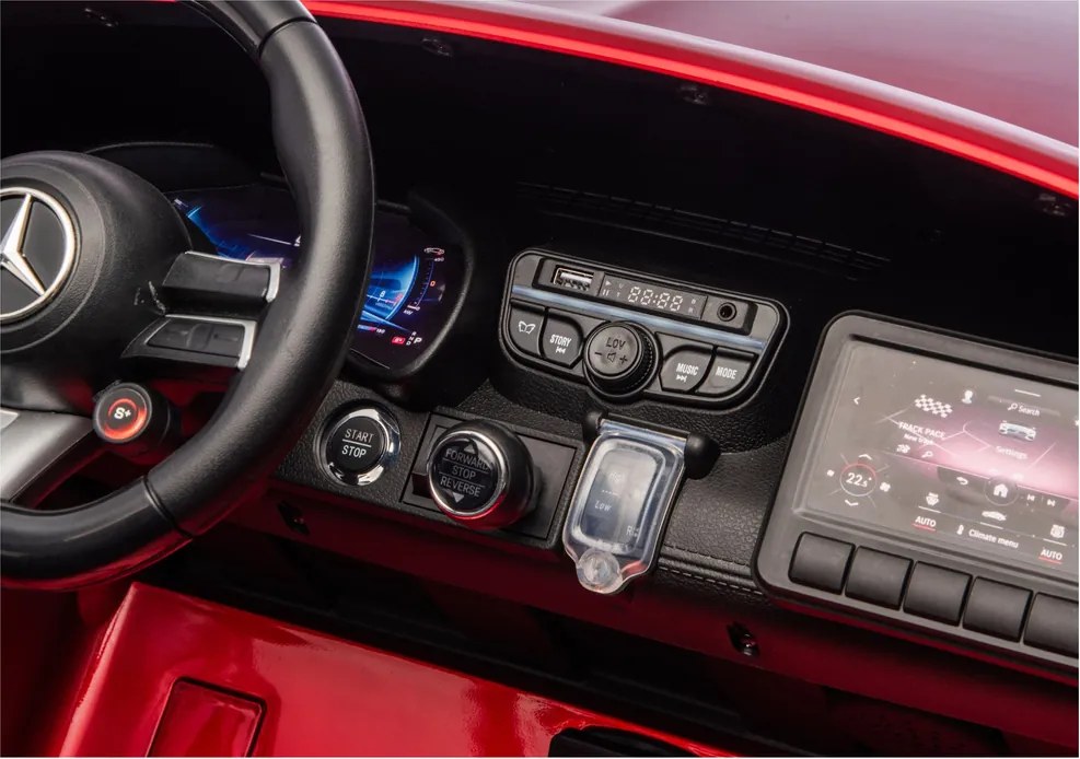 LEAN CARS Elektrické autíčko Mercedes GT63 AMG DK-GT63 24V LCD červené lakované