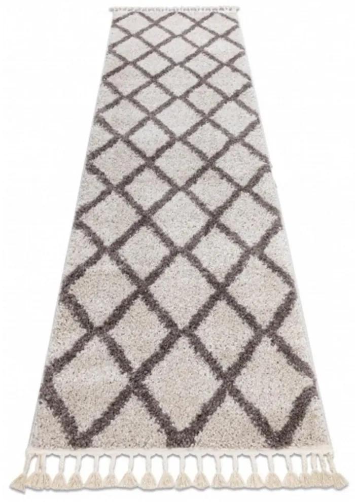 Kusový koberec Shaggy Ariso krémový atyp 60x250cm