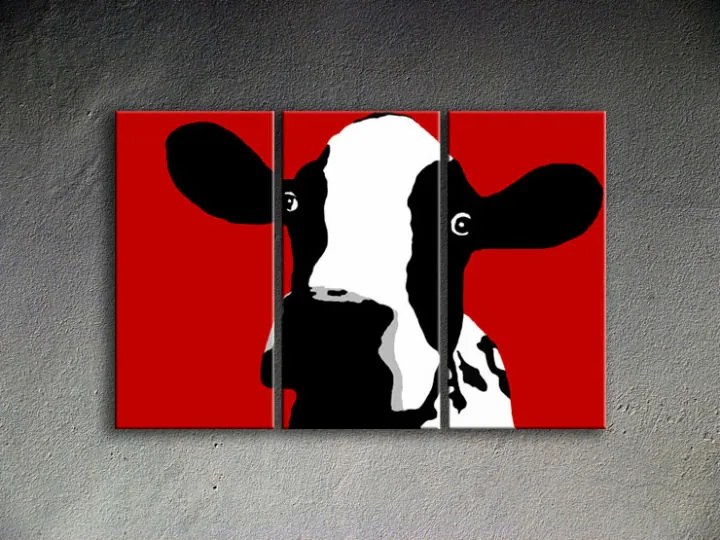 Ručne maľovaný POP Art obraz Cow | rôzne rozmery