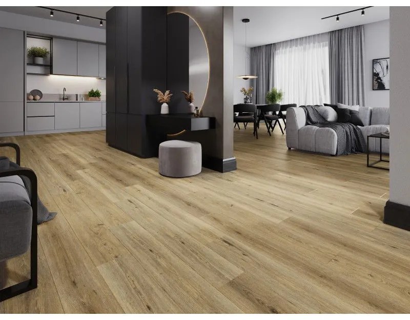 Mexen Sanford, vinylová podlaha 1240x182 mm SPC 6,5 mm, IXPE 1,5 mm, 4-stranná V-drážka, dub, F1059-1240-182-505-4V1-01