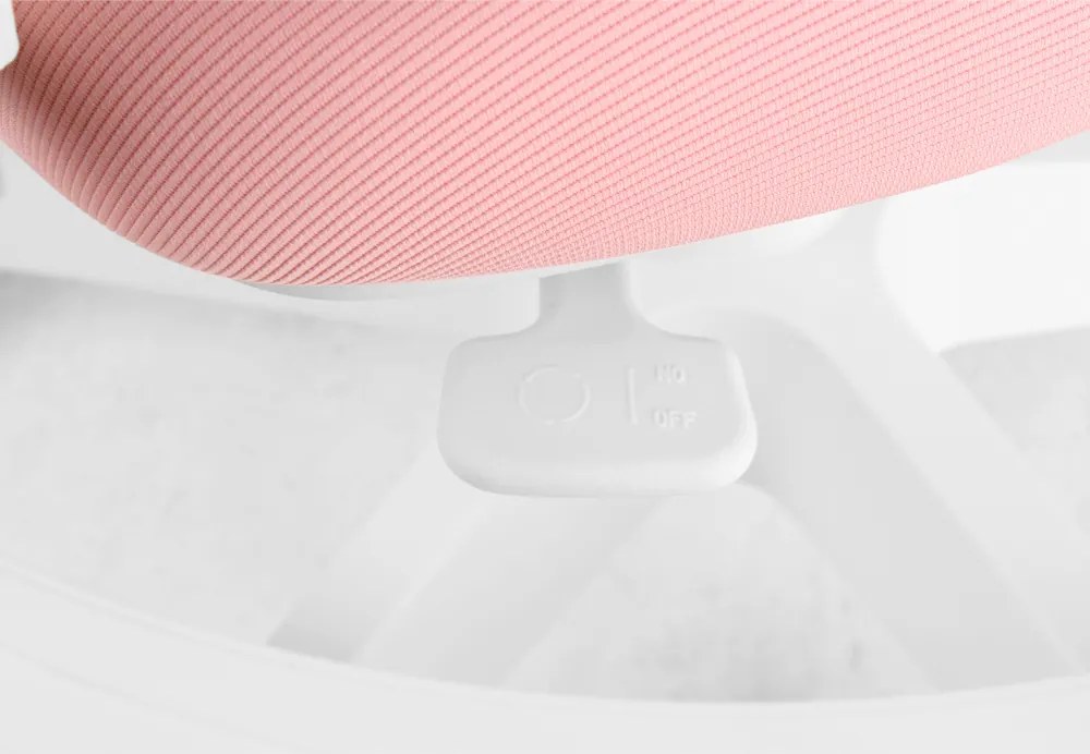 Detská rastúca stolička Neoseat KIDDY FIVE — látka, prateľný poťah, ružová