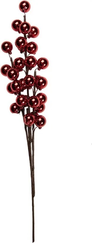 Vianočná dekorácia zápich červenej guľôčky - 10*9*60 cm
