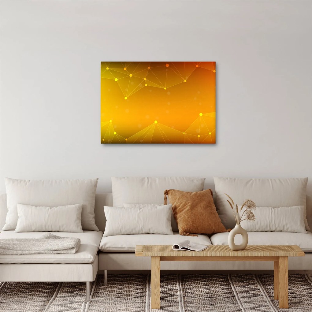 Abstraktný žltý obraz (70x50 cm)