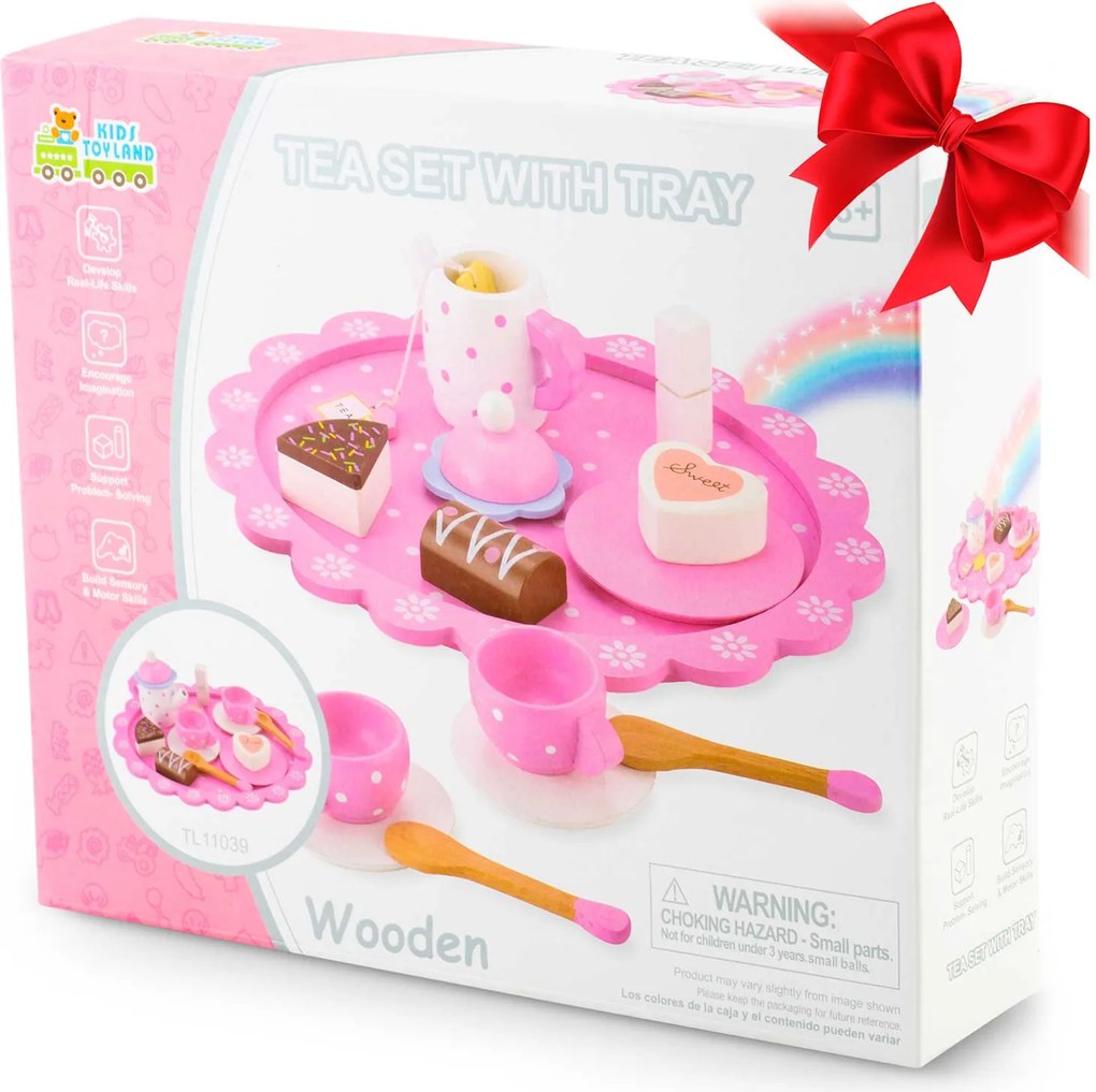 ISO Trade Drevená čajová súprava na hranie Montessori Ricokids RK-869