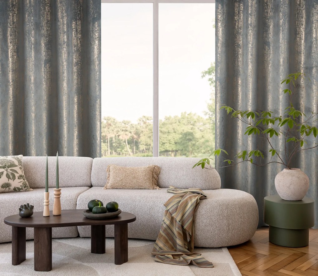 ZATEMŇOVACÍ ZÁVES NA KRÚŽKOCH DARA 140X250 CM VZOROVANÁ