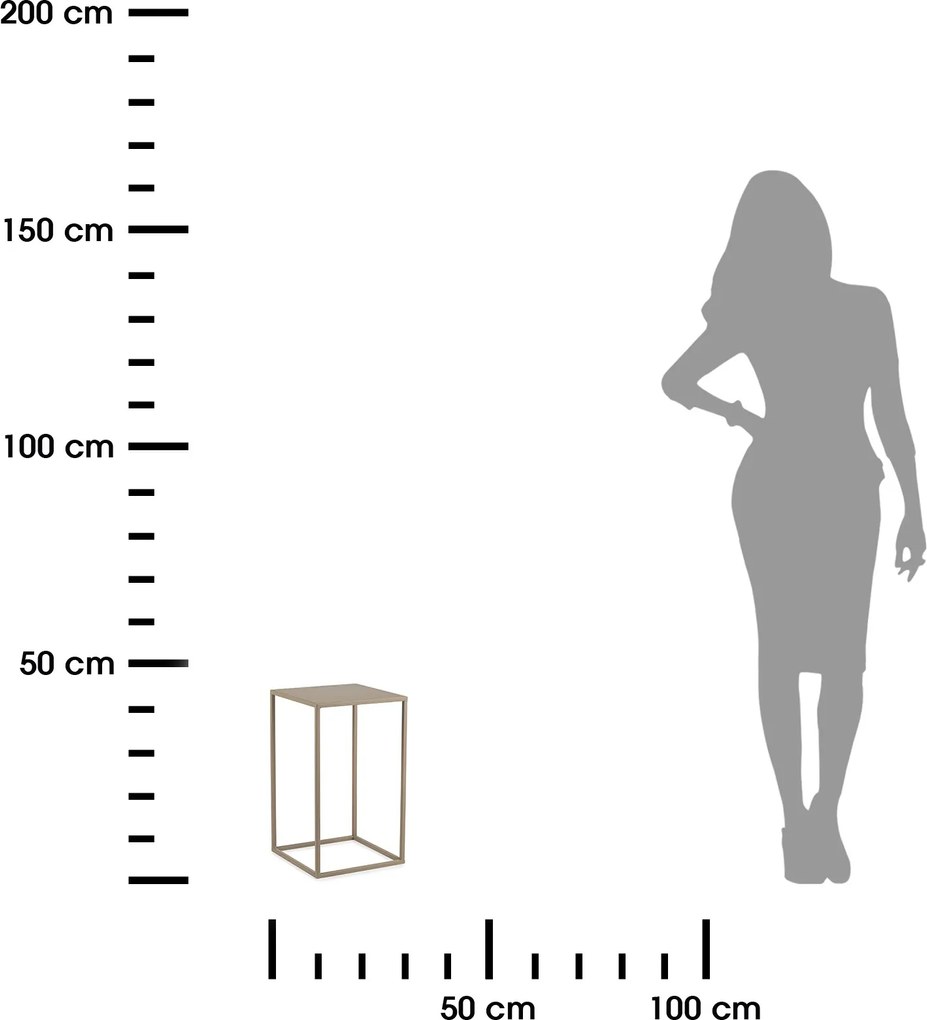 STOJAN NA KVETINÁČ SIMPLE 40X24X24 CM BÉŽOVÁ