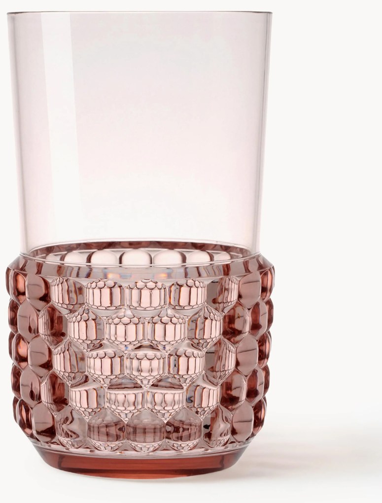 Poháre na vodu so štruktúrovaným vzorom Jellies, 4 ks