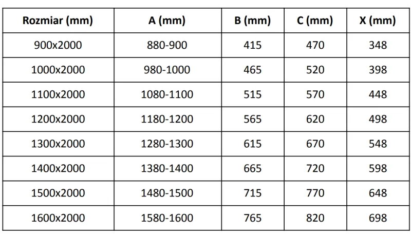 Mexen Velar, posuvné sprchové dvere do otvoru 160 cm, 8mm sklo námraza, biela matná, 871-160-000-31-20