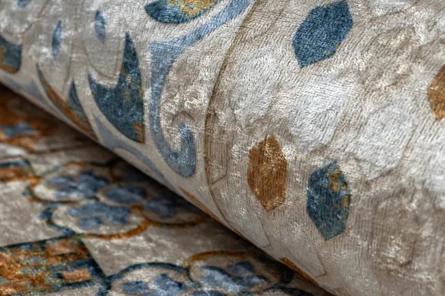 Protišmykový koberec / behúň ANDRE 53010 béžový / modrý