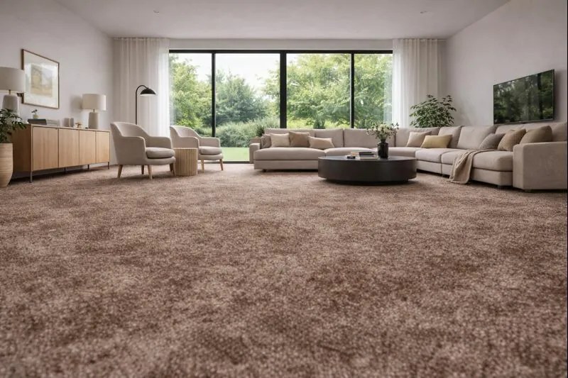 AKCIA: 75x300 cm Koberec metráž Serenade 827, šíře, hnedá, filc, obývacia izba, ITC