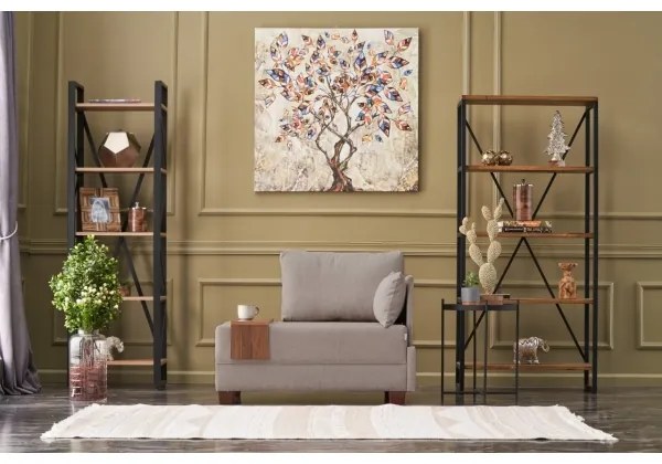 Rohové kreslo TULA béžové pravé