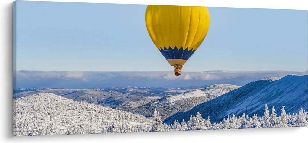 Obraz - Let nad zimnou krajinou (120x50 cm)