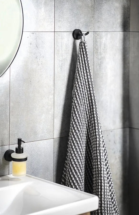 Aqualine Aqualine, SAMBA dávkovač mydla 150ml, mliečne sklo, čierna, SB219