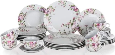 Jedálenský servis  (30 dielov) Beauty, kvetinový vzor%